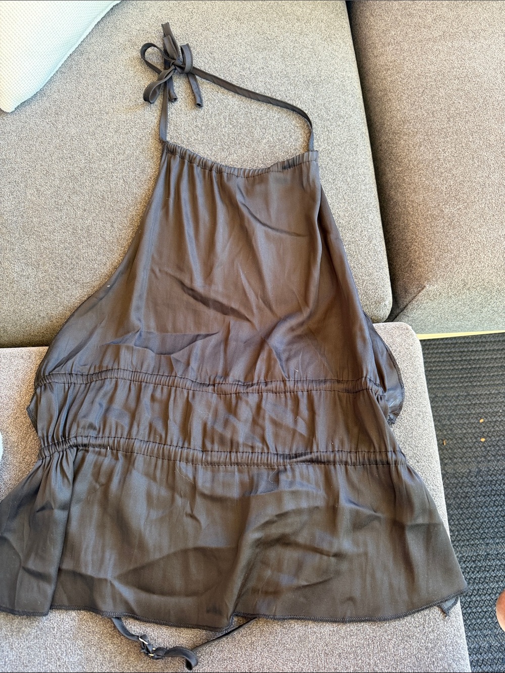 Lioness black Silk Halter Camisole